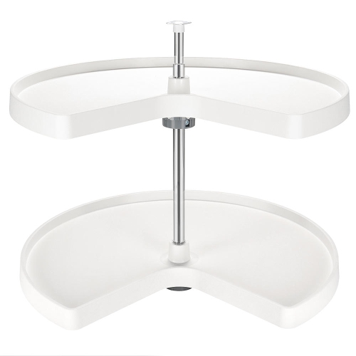 28 po, plateau tournant à 2 niveaux, plateau tournant, plateau tournant, blanc