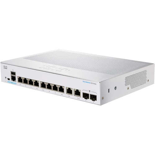 Cisco Business CBS250-8T-E-2G Smart Switch | 8 Port GE Ext PS | 2x1G Combo | Limited Lifetime Protection