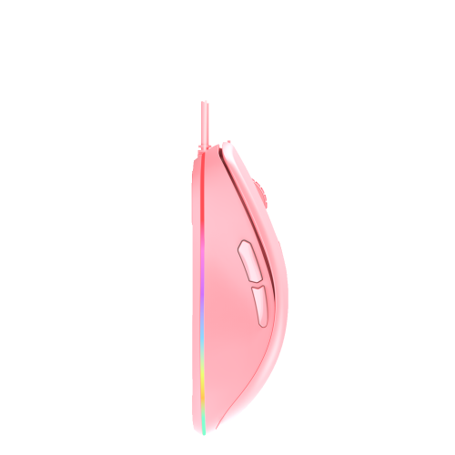 Dareu Pink Gaming Office Mouse 6 Programmable Buttons, Ergonomic RGB Mouse with 16.8 Million Chroma 7 Backlit for PC, Laptop, and Notebook