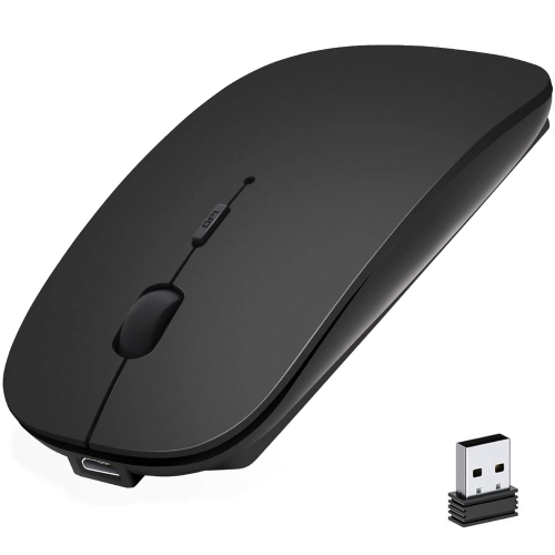 Slim Wireless Mouse for Bluetooth 2.0/3.0/4.0, Up to 1600 DIP, Compatible with Windows, MacOS, Android, iPhone/iPad