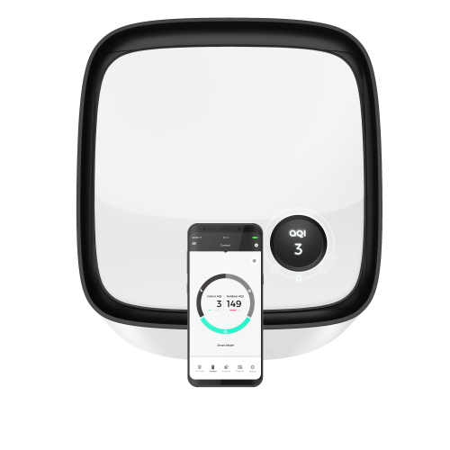 Aeris Aair 3-in-1 PRO HEPA Purifier, Made In Switzerland with Smart technology, White