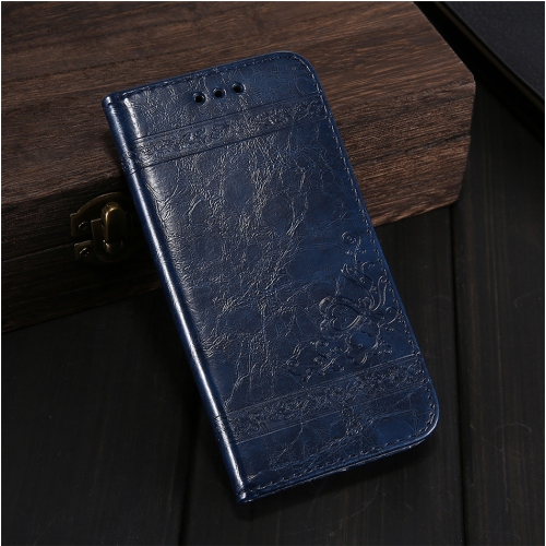 LEDEX  Luxury Magnetic Wallet Case Card Slot for Iphone 12 Pro Max Leather Cover Pouch Stand Flip (Dark Blue)