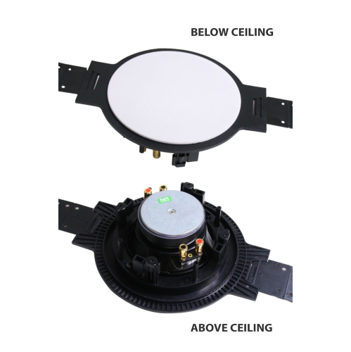 Boost Audio NV62FS Near-Vanishing Premium 6.5" Single Point Stereo In-Ceiling Speaker with Pre-Construction Bracket