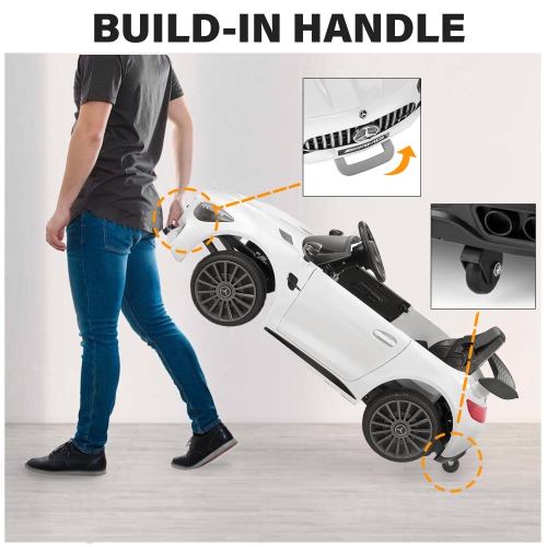 VOLTZ TOYS 12V Ride-on Car for Kids, Official Licensed Mercedes-Benz GT R with Remote, MP3 and LED Lightings Perfect Gift