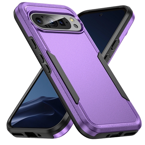 TopSave – Étui mince, léger, robuste et protecteur Armor pour Pixel 9 Pro XL 2 po de Google, violet, nouveau style Matt Polish PC+TPU 6,8-en-1