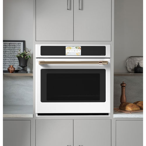 Café 30" 5 Cu. Ft. True Convection Electric Wall Oven - Matte White