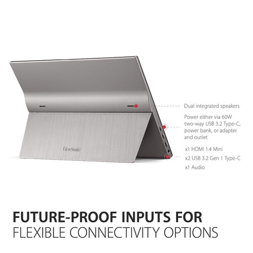 ViewSonic 15.6" 1080p HD 6.5 ms GTG IPS Touchscreen Portable Monitor -