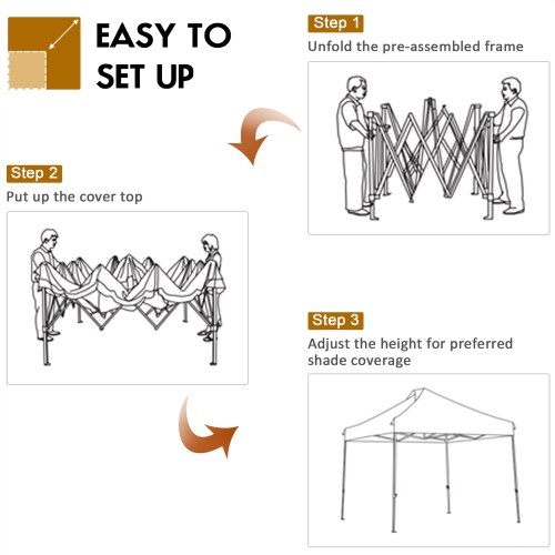 Costway 10' x 10' Portable Pop Up Canopy Event Party Tent Adjustable W/Roller Bag