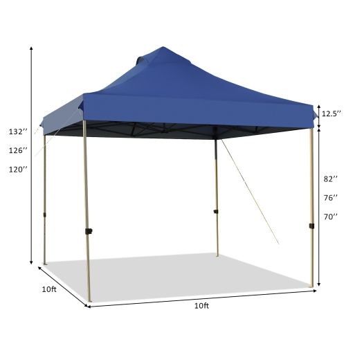 Costway 10' x 10' Portable Pop Up Canopy Event Party Tent Adjustable W/Roller Bag