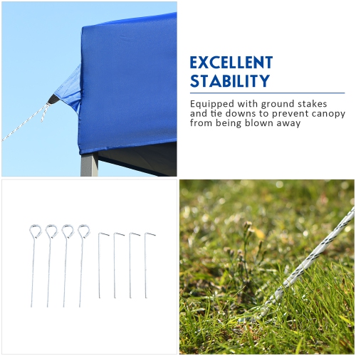 Costway 10' x 10' Portable Pop Up Canopy Event Party Tent Adjustable W/Roller Bag