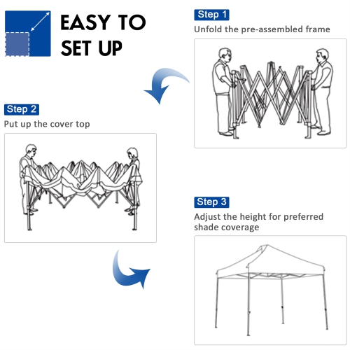 Costway 10' x 10' Portable Pop Up Canopy Event Party Tent Adjustable W/Roller Bag
