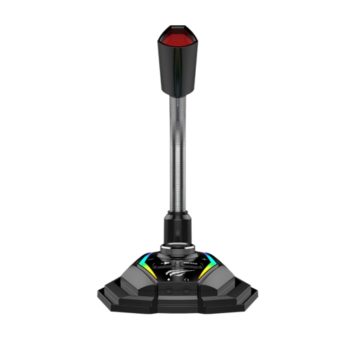 HAVIT Omnidirectional Adjustable USB Microphone for Computer With RGB lights for Gaming Chatting