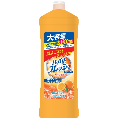 Herbal Fresh Compact Dishwashing Detergent Orange Refill 800ml
