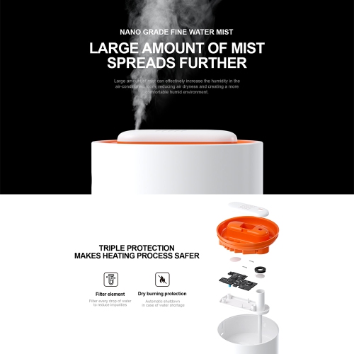 Havit 1.0L Upper-Inlet Mist Humidifier build-in aromatherapy box and light mode