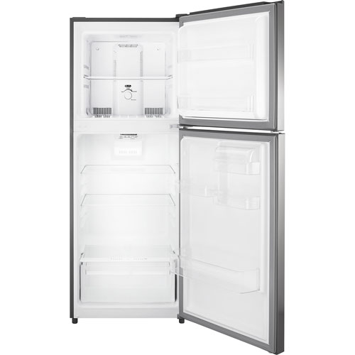 Insignia 24" 10.1 Cu. Ft. Top Freezer Refrigerator w/ Reversible Door - Stainless Steel
