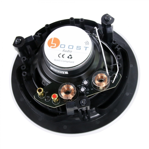 Boost Audio NV602F 2 Pair Near-Vanishing 6.5" In-Ceiling Speakers with 2 Pair of Brackets