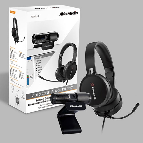 Open Box - AVerMedia Live Streamer CAM 313 1080p HD Webcam & Headset Conferencing Kit