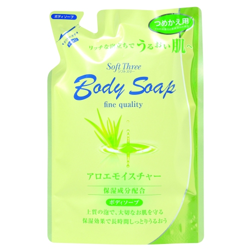 Soft Three Body Soap Fine Quality Aloe Refill 400ml