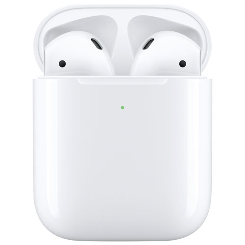 Apple AirPods In-Ear Truly Wireless Headphones with Wireless Charging Case - White - Open Box