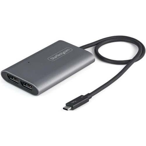 STARTECH.COM  Thunderbolt 3 to Dual Displayport Adapter Dp 1.4 - Dual 4K 60Hz Or Single 8K/5K Tb3 to Dp Monitor Video Adapter - Mac/windows