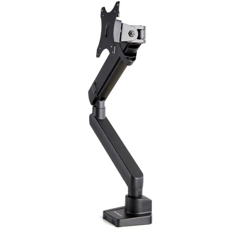 StarTech Desk Mount Monitor Arm with 2x USB 3.0 ports - Slim Full Motion Single Monitor VESA Mount up to 34" Display - C-Clamp/Grommet
