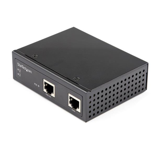 StarTech Industrial Gigabit PoE Injector - High Speed 90W 802.3bt PoE++ 48V-56VDC Ultra Power Over Ethernet/UPoE Injector -40C to +75C