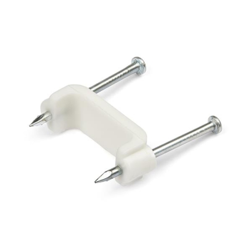 STARTECH.COM Startech 100 Pack Cable Clips With Nails - Two Steel Nails - Reusable Nail-In Clamps - Cord Mounting Clips/fasteners/tacks White - Taa