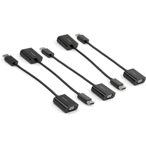 StarTech 5-Pack DisplayPort to VGA Adapter - DisplayPort 1.2 to VGA Monitor Active Adapter - DP to VGA Video Converter Dongle - M/F