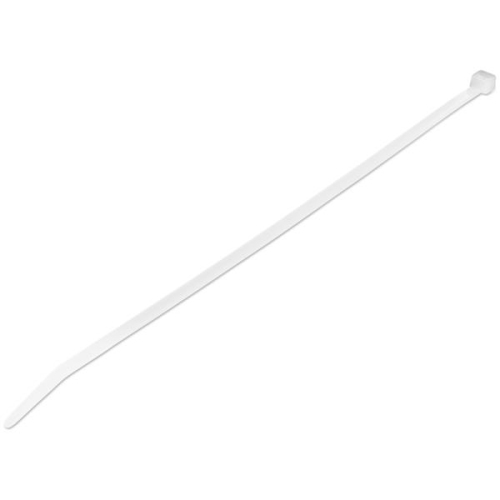 StarTech 100 Pack 10" Cable Ties - White Extra Large Nylon/Plastic Zip Ties Adjustable Network Cable Wraps UL TAA