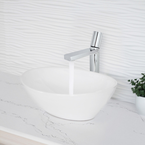 Nessa Single Handle 12 1/2" Polished Chrome Vessel Bathroom Faucet B-122N