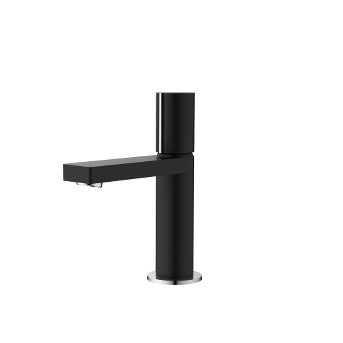 STYLISH  Single Handle Modern Bathroom Faucet Basin Sink Faucet, Matte Finish B-104Nc In Black