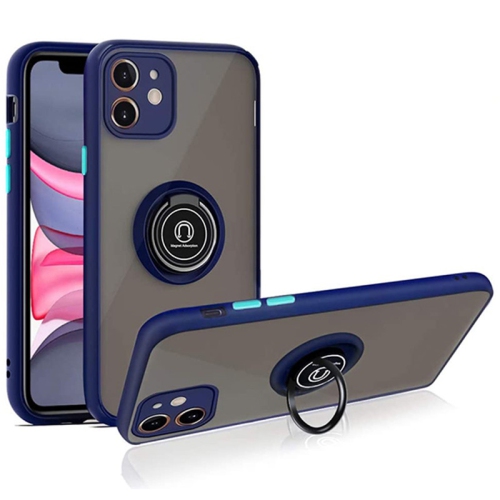 CSMART  "【】 Anti-Drop Rubberized Hybrid Magnetic Armor Case With Ring Holder for Iphone 11 (6.1""), Navy"