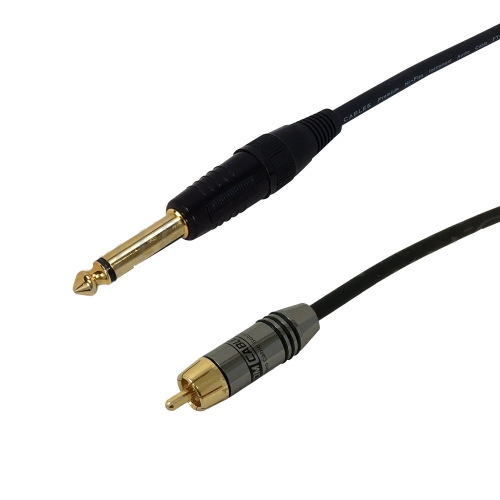 HYFAI Premium Cables Channel 1/4 Inch TS Male to RCA Male Audio Speaker  Cable 3 ft