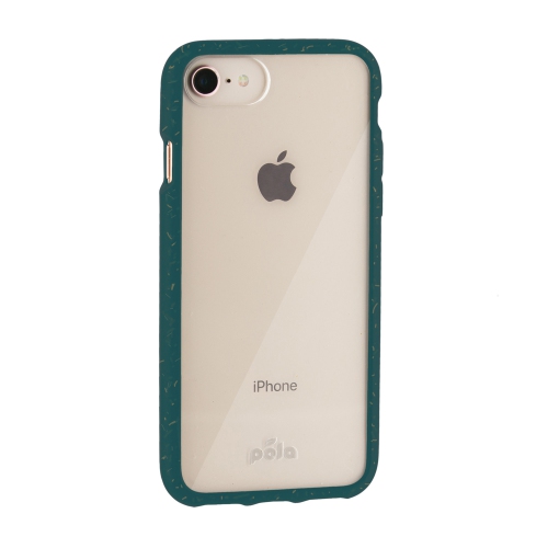 Étui transparent compostable de Pela compatible avec iPhone: SE, 8, 7, 6S, 6 - translucide