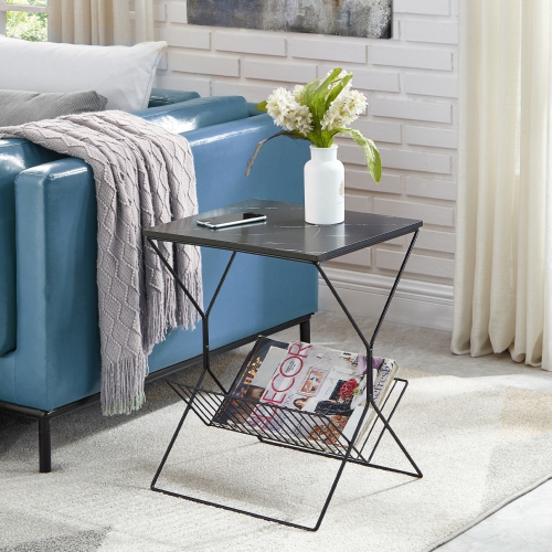 LOFT LYFE  Avah End Table Black/black