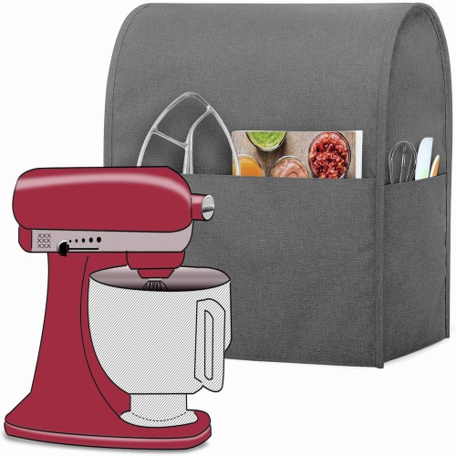 Dust Cover Compatible With 4 5 Quart And 5 Quart Kitchenaid Mixers Cloth Cover With Pockets For Kitchenaid Mixers And Extra Accessories Gray Axgear Best Buy Canada