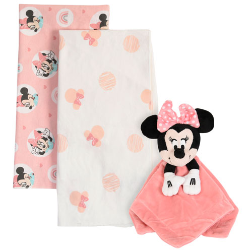 Ensemble 3 pièces avec couverture pour nouveau-né et doudou en coton de  Disney - Minnie Mouse