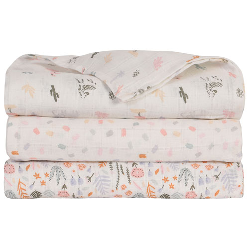 Nemcor 5-Piece Cotton Crib Bedding Set - Floral