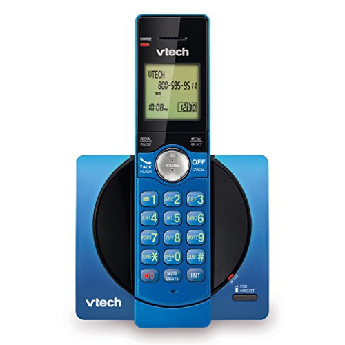 VTech DECT 6.0 Single Handset Cordless Phone with CID, Backlit Keypad and Screen, Full Duplex Handset Speakerphone, and Cal...