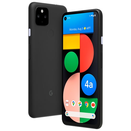 Refurbished - Google Pixel 4a with 5G 128GB - Just Black - Unlocked