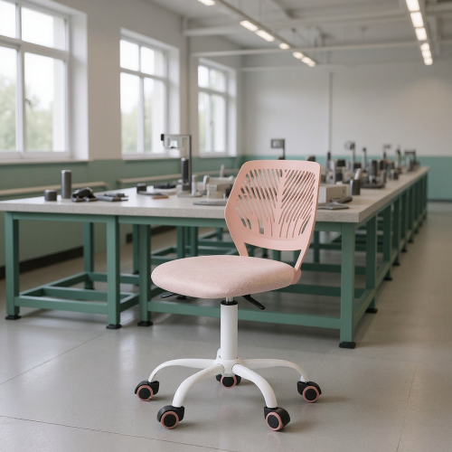 HOMY CASA  Desk Chair Office Task Chair Mid Back Adjustable Swivel Soft Velvet Uphosltery With Metal Legs Home Office (Grey)