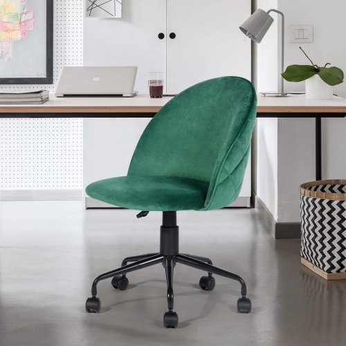 FurnitureR Velvet Swivel Task Chair