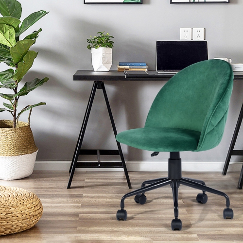 FurnitureR Velvet Swivel Task Chair