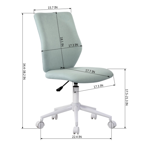 FurnitureR Velvet Armless Task Chair