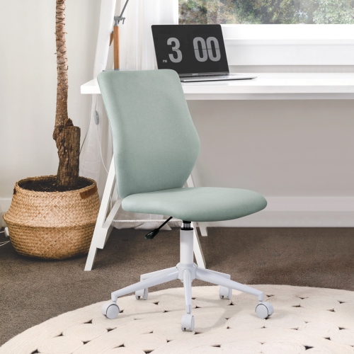 FurnitureR Velvet Armless Task Chair