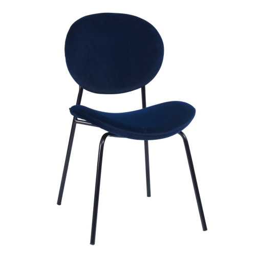 FurnitureR Set of 4 Dining Chairs Velvet Side Chairs Mid-Back Mid-Century Style for Dining Room