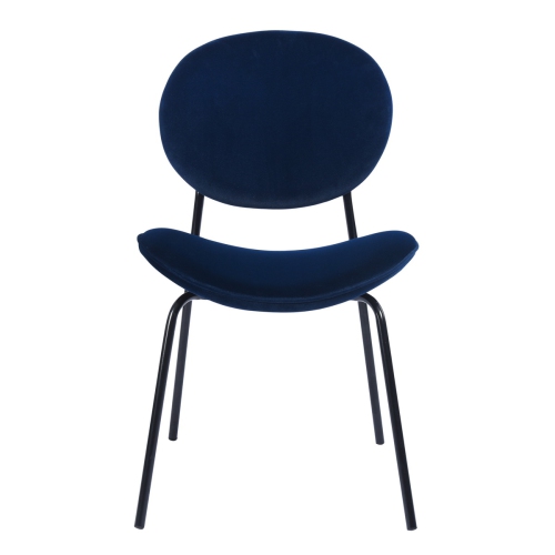 FurnitureR Set of 4 Dining Chairs Velvet Side Chairs Mid-Back Mid-Century Style for Dining Room