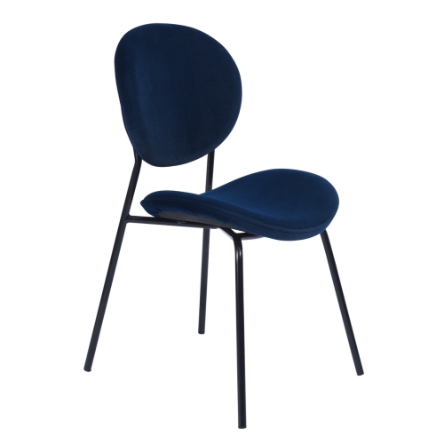 FurnitureR Set of 4 Dining Chairs Velvet Side Chairs Mid-Back Mid-Century Style for Dining Room