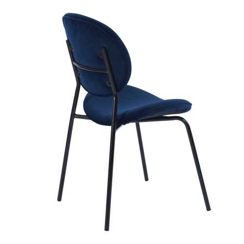 FurnitureR Set of 4 Dining Chairs Velvet Side Chairs Mid-Back Mid-Century Style for Dining Room