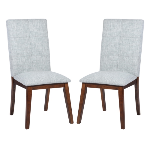 Ensemble de 2 chaises de salle à manger FurnitureR, chaises de salle à manger, siège confortable capitonné, chaises grises pour salle à manger, salon